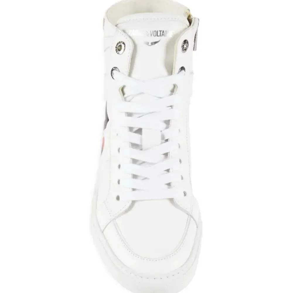ZADIG & VOLTAIRE Logo High Top Zip leather women’s Sneakers athletic shoes New